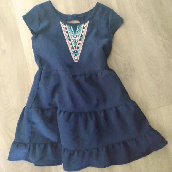 Little Girl's size 6/6x Wonder Nation blue dress - Picture 1 of 7